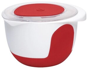 Чашка EMSA 3л. для миксера с крышкой белая/красная MIX & BAKE 508019
