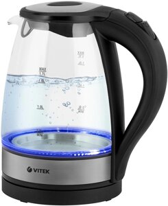 Чайник VITEK VT-7008, 1,7л, стекло, 2200 вт.