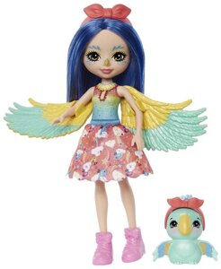 Enchantimals, кукла прита с попугаем флат