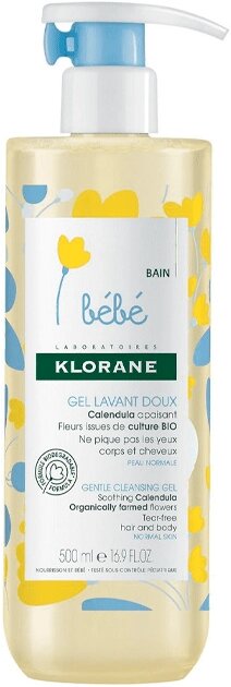 Гель для купания Klorane Bebe Gentle Cleansing Gel Soothing Calendula 500 мл (3282770104943) от компании Trento - фото 1