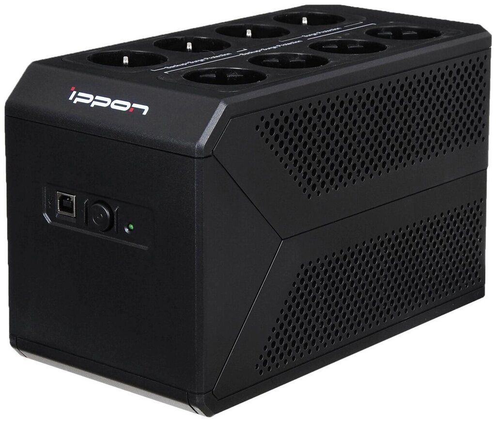 ИБП IPPON Back Comfo Pro II 850 black (линейно-интерактивный, 850VA, 480W, 6+2xEURO, USB) (1189990) от компании Trento - фото 1