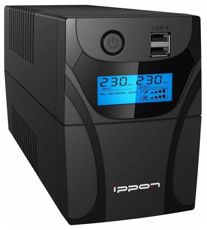 Источник бесперебойного питания Ippon Back Power Pro II 700 1030304 420Вт, 700ВА, черный от компании Trento - фото 1