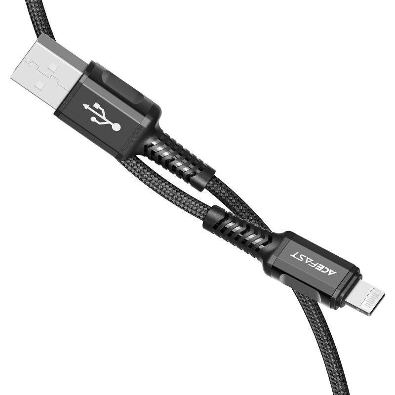 Кабель ACEFAST USB-A-Lightning, C1-02, алюминий, черный от компании Trento - фото 1