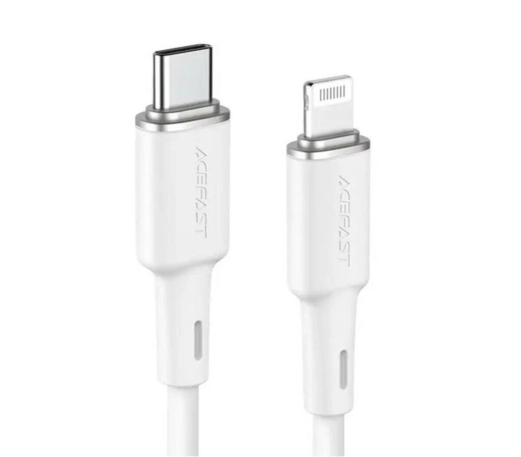 Кабель ACEFAST USB-C-Lightning, C2-01, силикон цинкового сплава, белый от компании Trento - фото 1