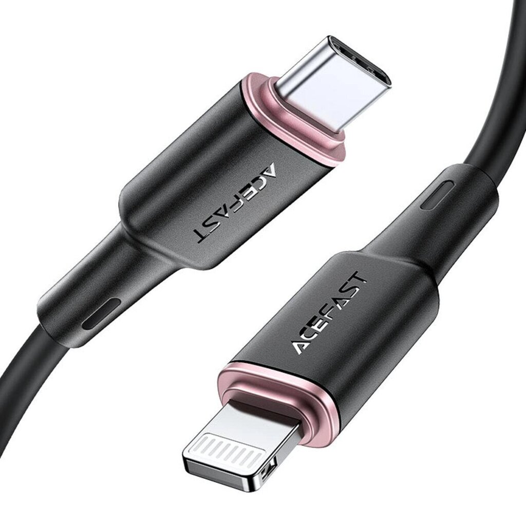 Кабель ACEFAST USB-C-Lightning, C2-01, силикон цинкового сплава, черный от компании Trento - фото 1