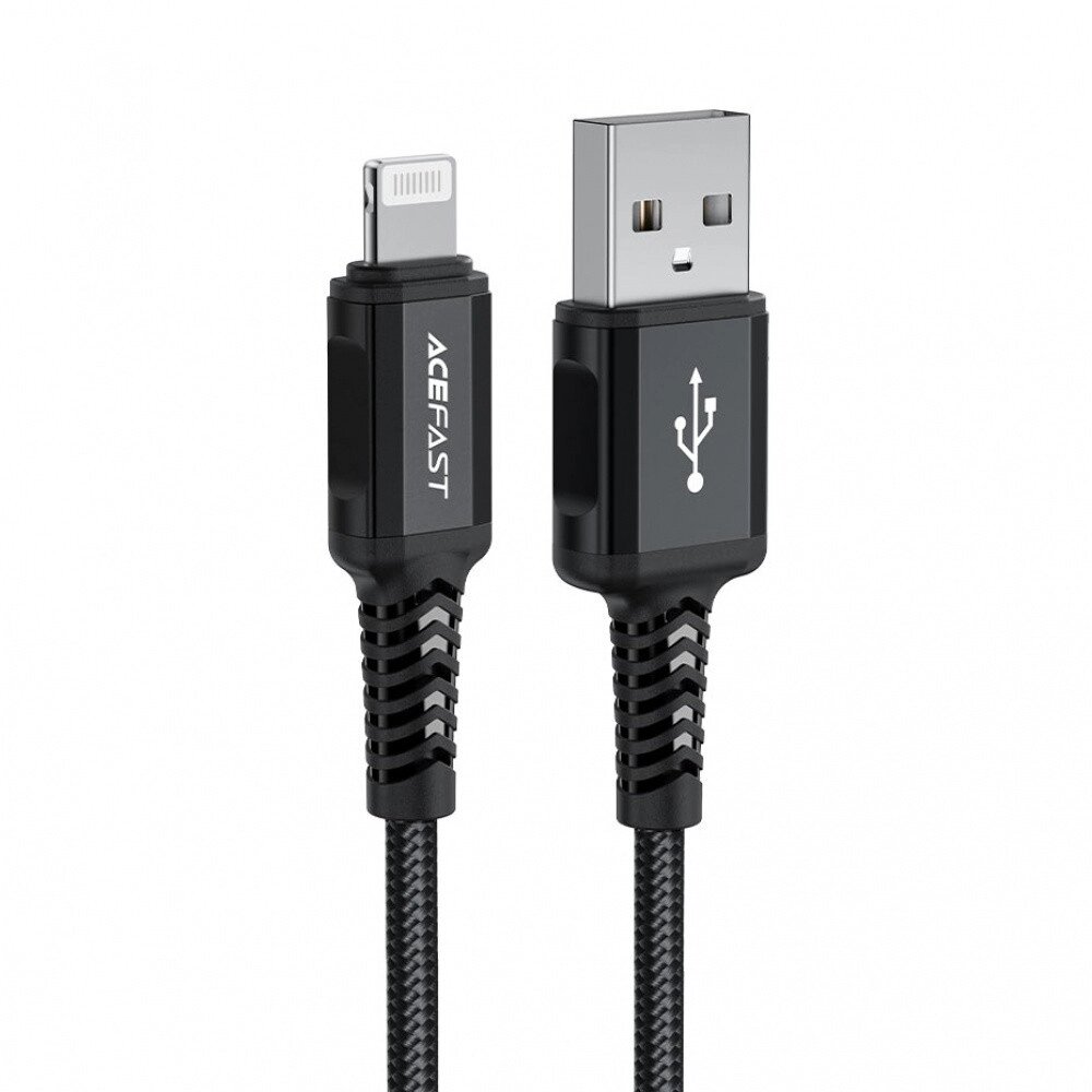 Кабель ACEFAST USB-C-Lightning, C4-02, 1.8м, алюминий, черный от компании Trento - фото 1