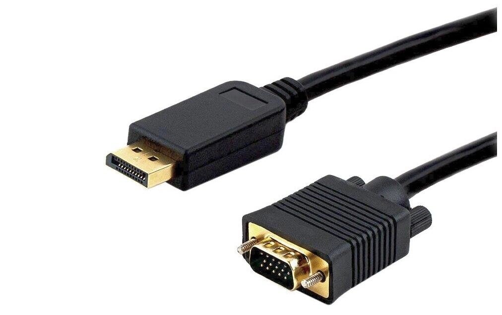 Кабель DisplayPort->VGA Cablexpert CCP-DPM-VGAM-6, 1,8м, 20M/15M, черный, экран, пакет от компании Trento - фото 1