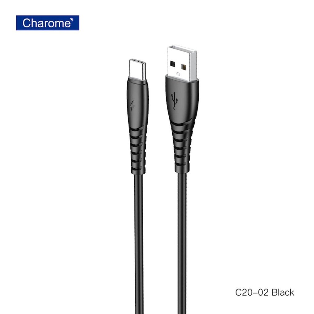 Кабель для зарядки Charome C20-02 USB-A/USB-C, черный от компании Trento - фото 1