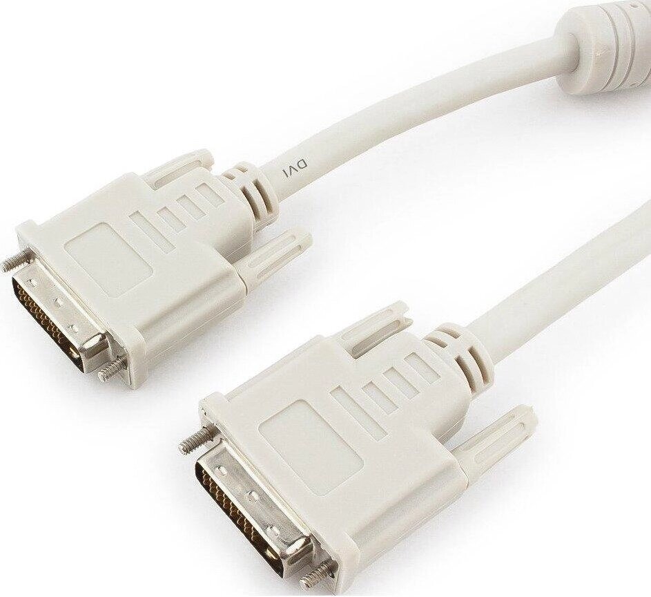 Кабель DVI-D dual link Cablexpert CC-DVI2-10, 25M/25M, 3.0м, экран, феррит. кольца, пакет от компании Trento - фото 1