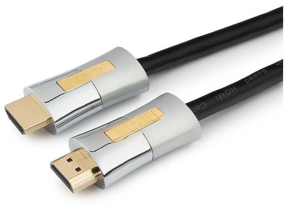 Кабель HDMI Cablexpert, серия Platinum, 1 м., v2.0, M/M, позол. разъемы, титановый металлический корп от компании Trento - фото 1