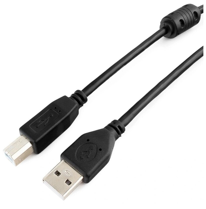 Кабель USB 2.0 Pro Cablexpert CCF-USB2-AMBM-TR-15, AM/BM, 4,5м, экран, феррит. кольцо, прозрачный, па от компании Trento - фото 1