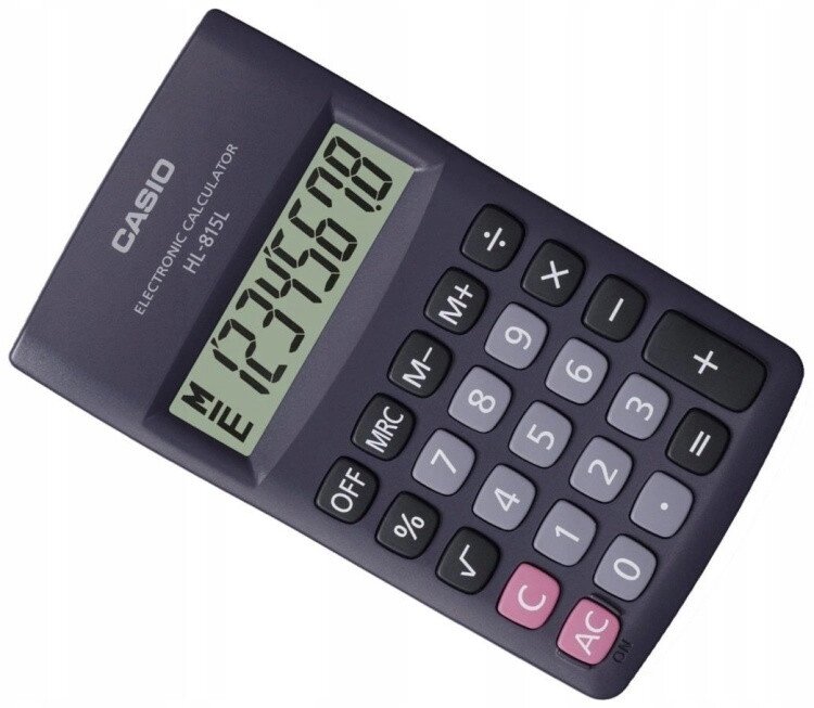 Калькулятор карманный CASIO HL-815L-BK-W-GP от компании Trento - фото 1
