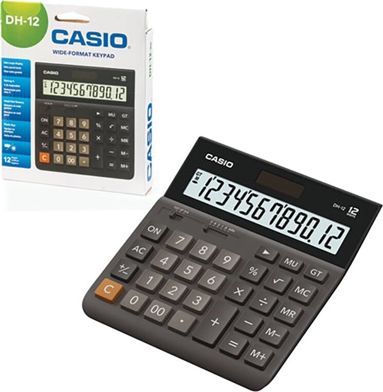 Калькулятор настольный CASIO DH-12-BK-S-EP от компании Trento - фото 1