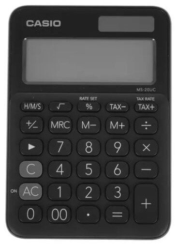 Калькулятор настольный CASIO MS-20UC-BK-W-EC от компании Trento - фото 1