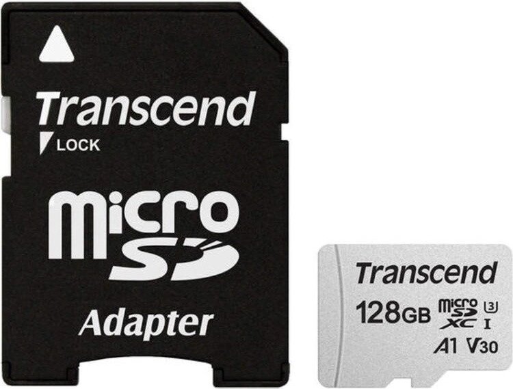 Карта памяти MicroSD 128GB Class 10 U3 Transcend TS128GUSD300S-A от компании Trento - фото 1