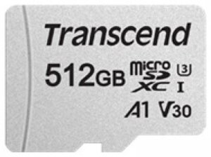 Карта памяти microsd 512GB class 10 U3 A1 transcend TS512GUSD300S-A