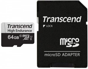 Карта памяти MicroSD 64GB Class 10 U1 Transcend TS64GUSD350V