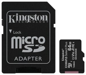 Карта памяти microsd 64GB class 10 UHS-I kingston SDCS2/64GB