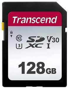 Карта памяти SD 128GB class 10 U3 transcend TS128GSDC300S