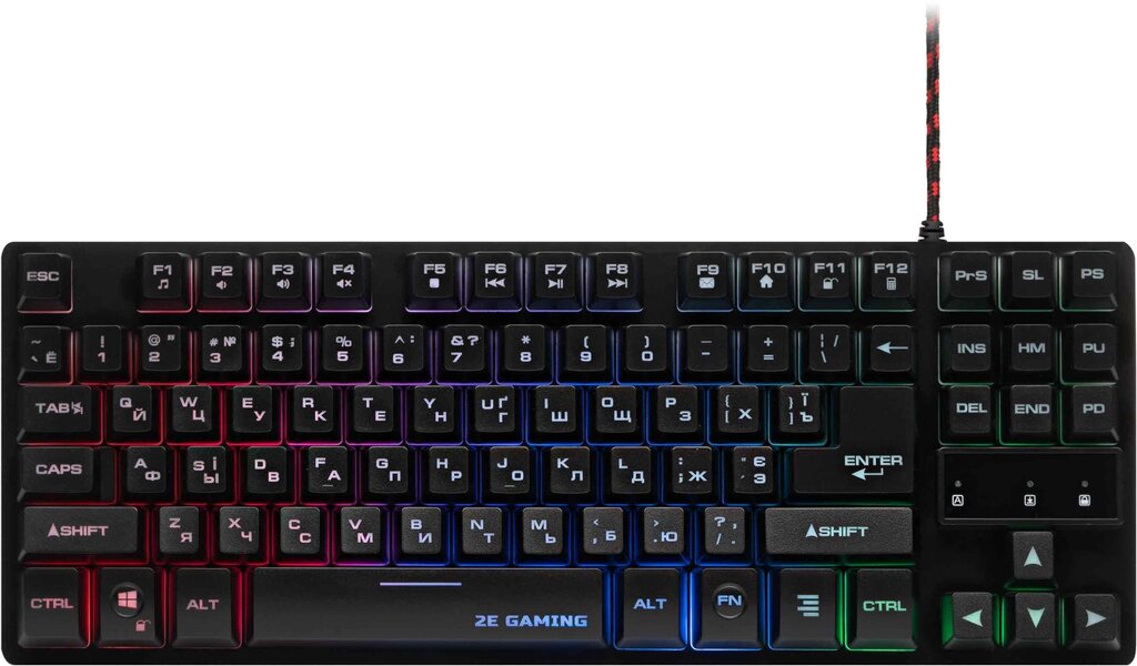 Клавиатура игровая 2E GAMING KG290 87 keys LED USB Black (2E-KG290UB) от компании Trento - фото 1