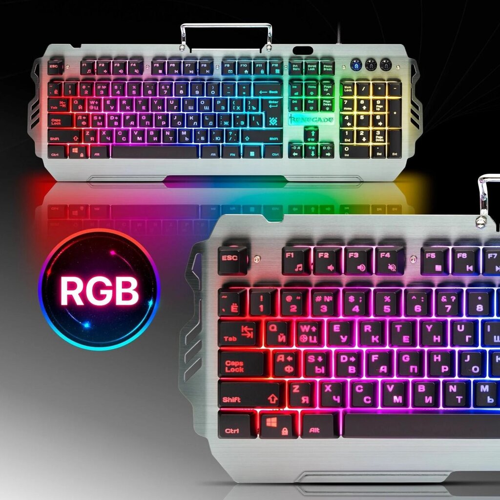 Клавиатура игровая Defender Renegade GK-640DL RU, RGB подсветка, 9 режимов от компании Trento - фото 1