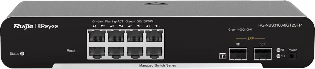 Коммутатор, L2 управляемый Ruijie | Reyee RG-NBS3100-8GT2SFP от компании Trento - фото 1