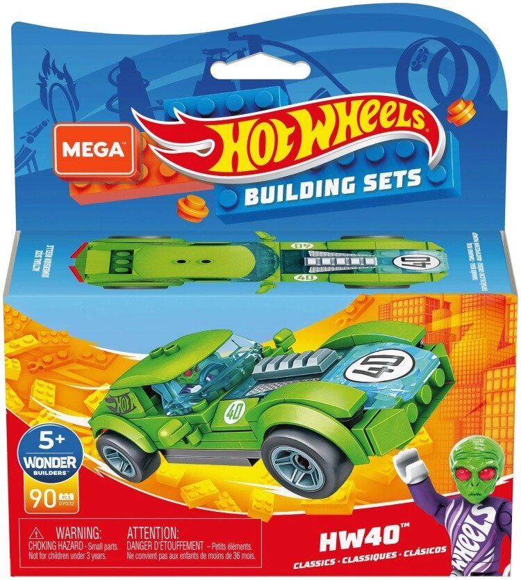 КОНСТРУКТОР MEGA CONSTRUX HOT WHEELS МАШИНКА ГОНОЧНАЯ HW40 от компании Trento - фото 1