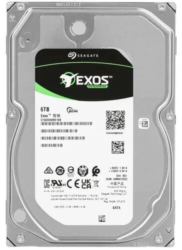 Корпоративный жесткий диск  6Tb Seagate Exos 7E10  SATA3 3.5" 256Mb 7200rpm ST6000NM019B от компании Trento - фото 1