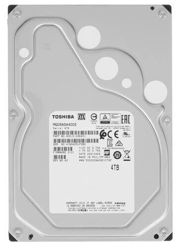 Корпоративный Жесткий Диск HDD 4Tb TOSHIBA Enterprise SATA 6Gb/s 7200rpm 256Mb 3.5" MG08ADA400E от компании Trento - фото 1