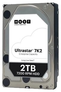 Корпоративный жесткий диск повышенной надежности HDD 2tb WD ultrastar DC HA210 128MB 7200RPM SATA3 ULTRA 3,5"