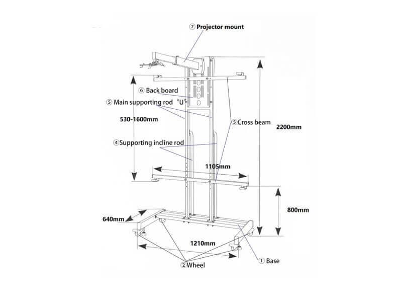 Мобильная стойка INTECH WJ2200B для панелей INTECH от компании Trento - фото 1