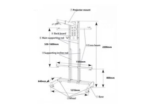 Мобильная стойка intech WJ2200B для панелей intech