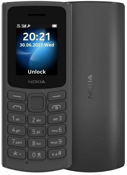 Мобильный телефон Nokia 105 4G черный от компании Trento - фото 1
