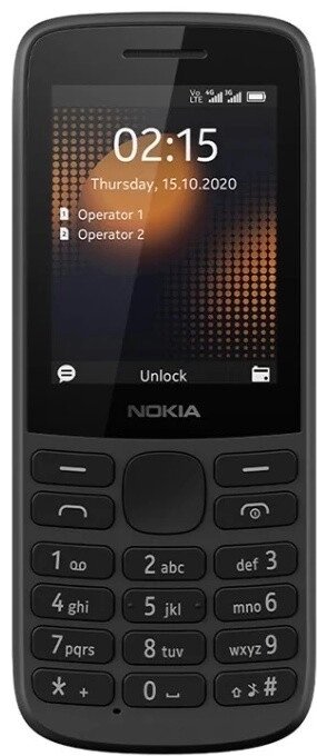 Мобильный телефон Nokia 215 4G DS черный от компании Trento - фото 1