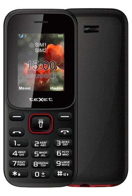 Мобильный телефон Texet TM-128 черно-красный от компании Trento - фото 1