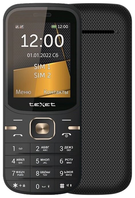 Мобильный телефон Texet TM-216 черный от компании Trento - фото 1