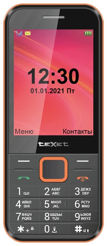 Мобильный телефон Texet TM-302 черный-красный от компании Trento - фото 1