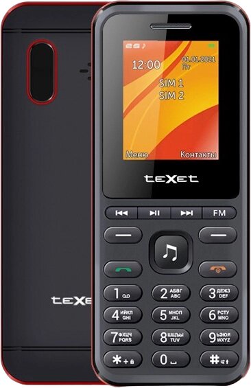 Мобильный телефон Texet TM-316 черно-красный от компании Trento - фото 1