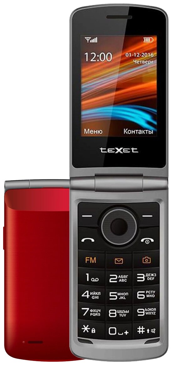 Мобильный телефон Texet TM-404 красный от компании Trento - фото 1