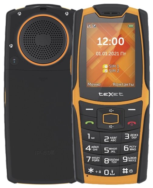Мобильный телефон Texet TM-521R черно-оранжевый от компании Trento - фото 1