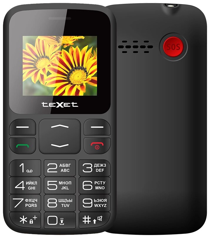 Мобильный телефон Texet TM-B208 черный от компании Trento - фото 1