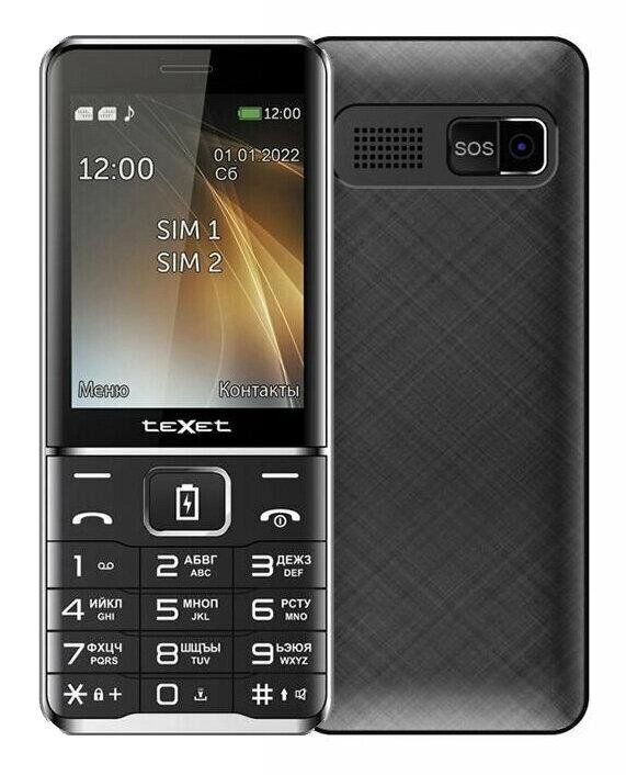 Мобильный телефон Texet TM-D421 черный от компании Trento - фото 1