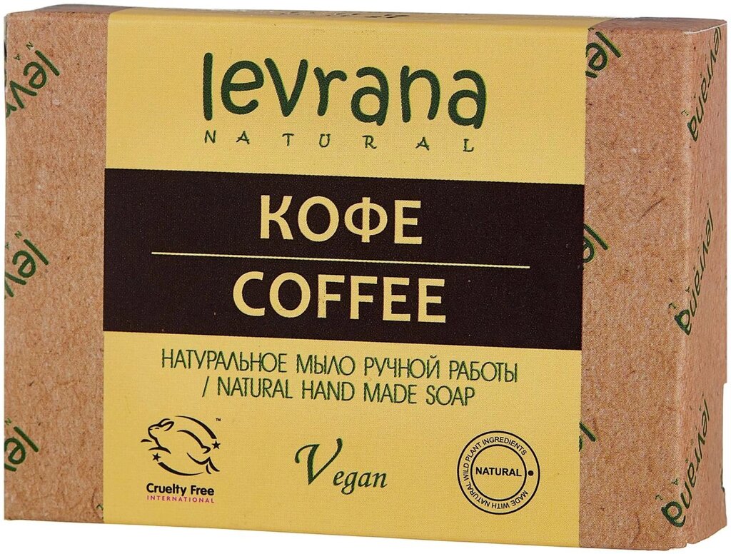 Мыло LEVRANA Натуральное ручной работы "Кофе", 100 г от компании Trento - фото 1
