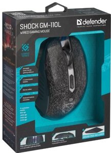 Мышь игровая Defender Shock GM-110L (Коврик в комплекте)