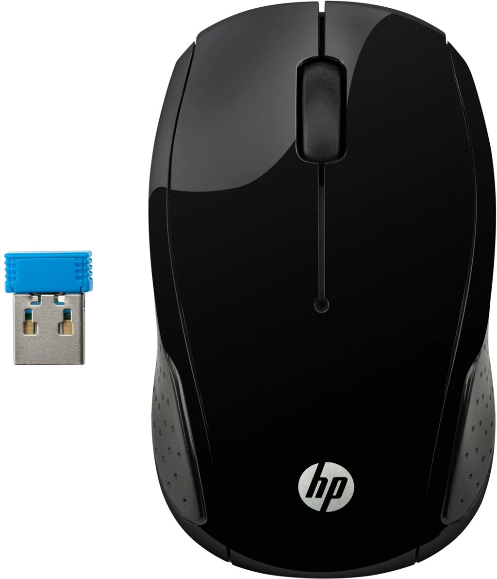 Мышка беспроводная HP 200 Черный 1000dpi/USB/3кнп (X6W31AA) от компании Trento - фото 1