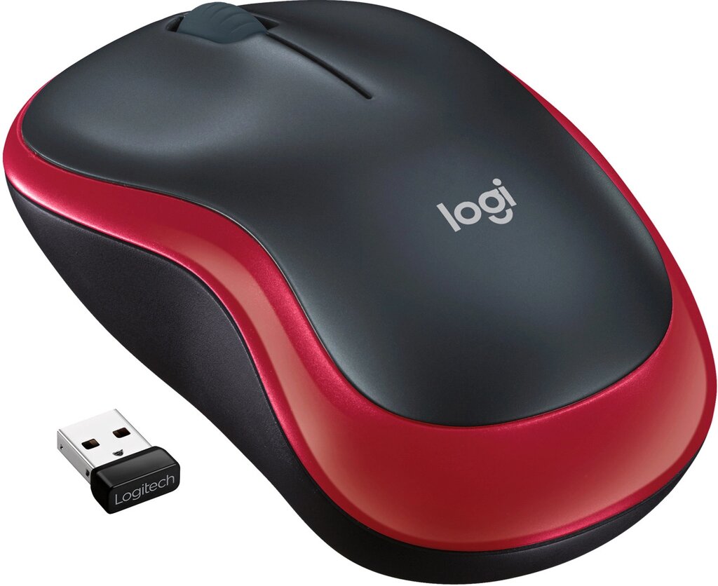 Мышка беспроводная Logitech M185 Red (910-002240) от компании Trento - фото 1