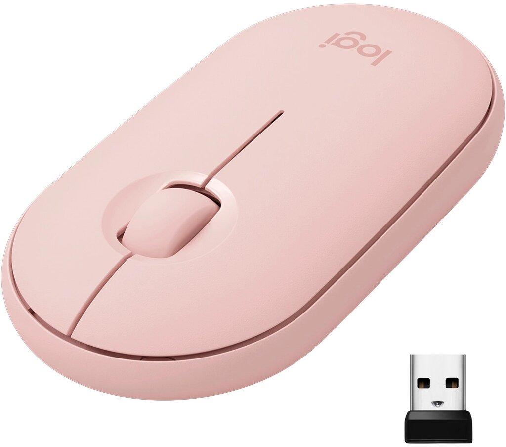 Мышка беспроводная Logitech Pebble M350  - ROSE - 2.4GHZ/BT - EMEA - CLOSED BOX (910-005717) от компании Trento - фото 1