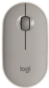 Мышка беспроводная logitech pebble M350 - SAND - 2.4GHZ/BT/EMEA /closed BOX (910-006751)