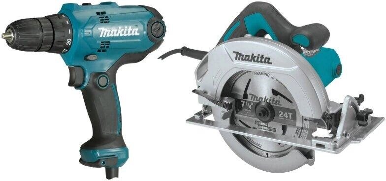 Набор MAKITA DK0118 (Пила дисковая HS7600 + Дрель-шуруповерт DF03300) от компании Trento - фото 1