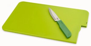 Набор разделочная доска + Нож, Joseph Joseph Slice&Store, зеленый (CBKG0100SW), набор